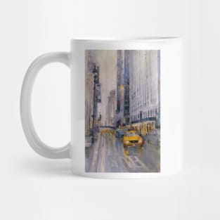 Hey Taxi - New York City Midtown Rain Watercolors Mug